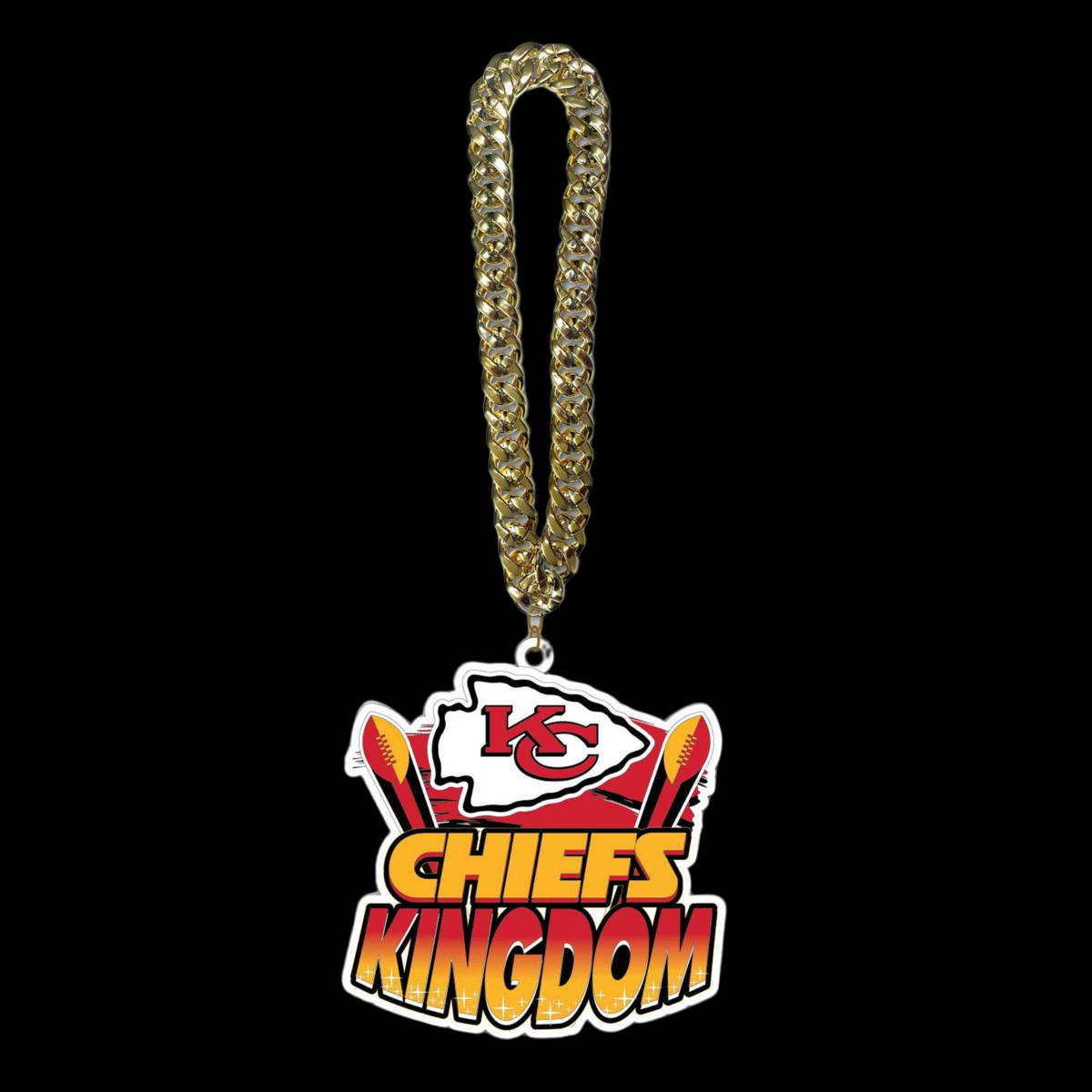 Showing off your passion to American football Kansas Chief UV logo chains light up sign including necklace Chains for fans