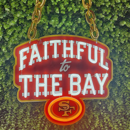 Faithful to the bay Do it for the bay NFL 49ers big logo sign Chains for fans