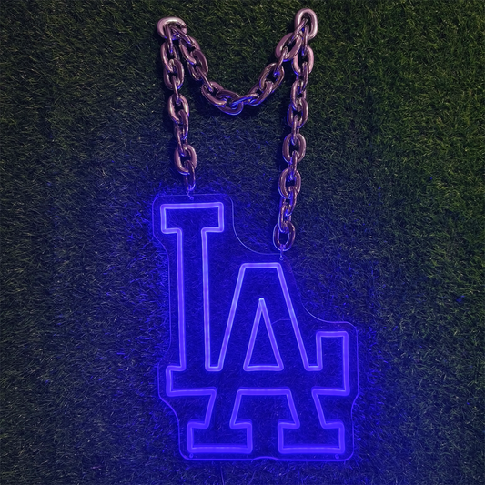 MLB Los Angeles Dodgers neon sign chain Chains for fans