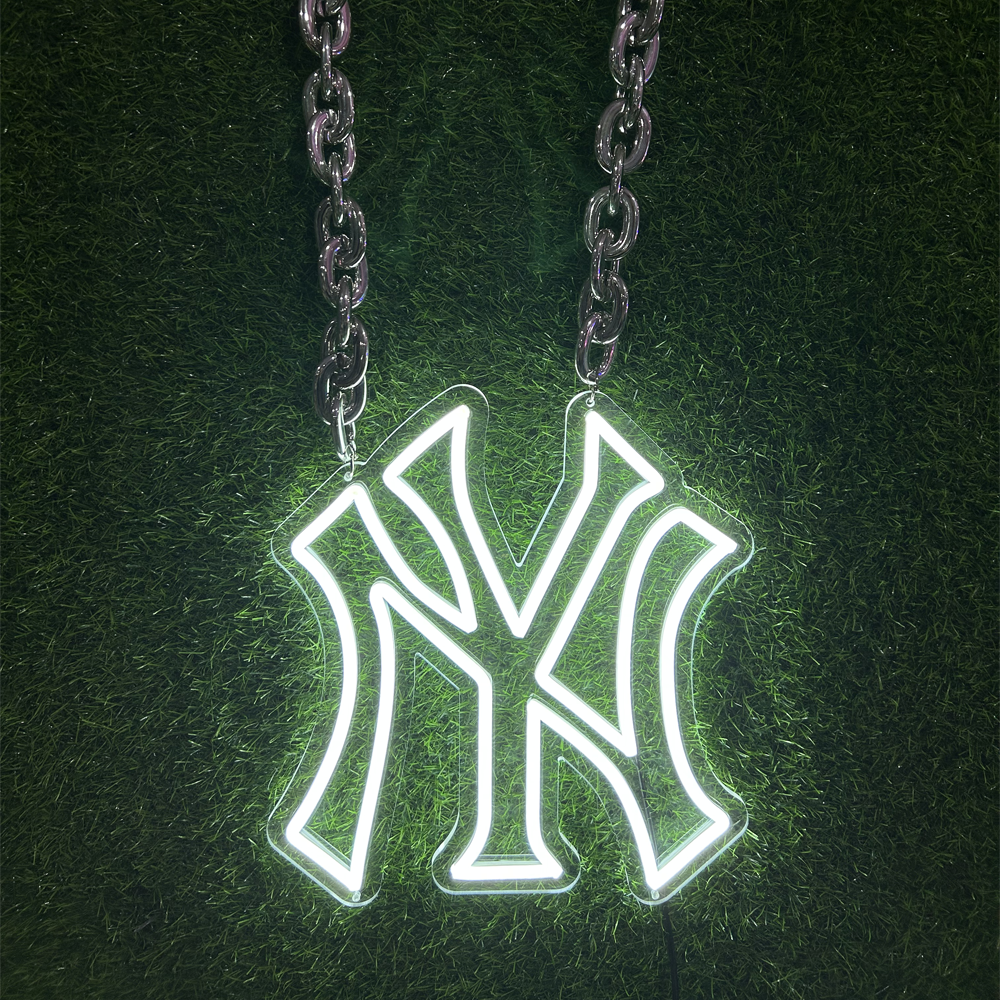 New York Yankees neon light with necklace