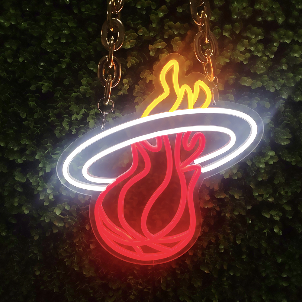 NBA heats logo neon sign