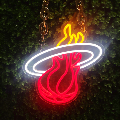 NBA heats logo neon sign