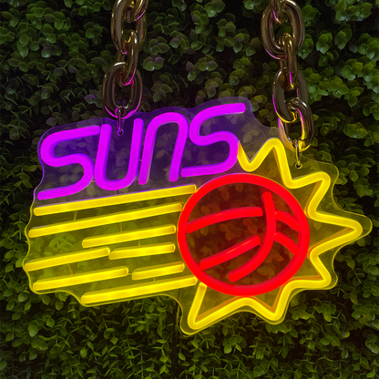 NBA suns logo neon sign