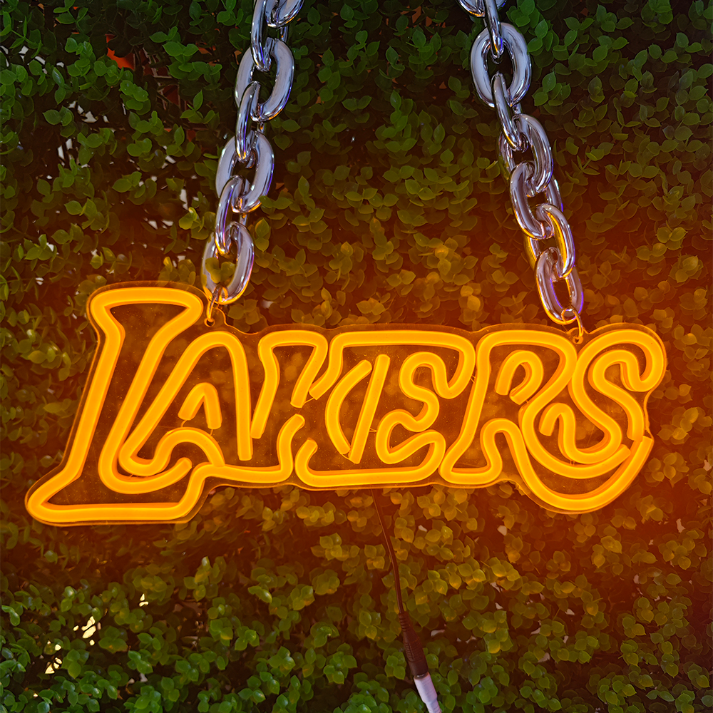 NBA laker team logo neon light