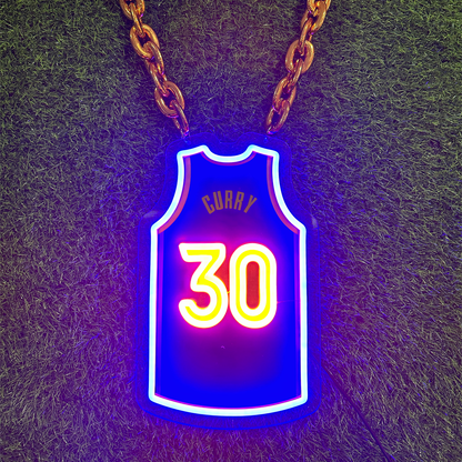 NBA Lakers Warriors Kobe Bryant LeBron James Stephen Curry jersey neon chains for fans Chains for fans