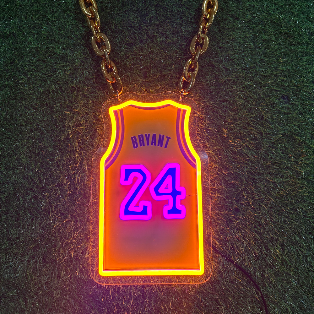 NBA Lakers Warriors Kobe Bryant LeBron James Stephen Curry jersey neon chains for fans Chains for fans