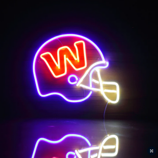 Illuminate Your Passion American football helmet neon sign Super fans symbol Led logo light chain necklace Chains for fans