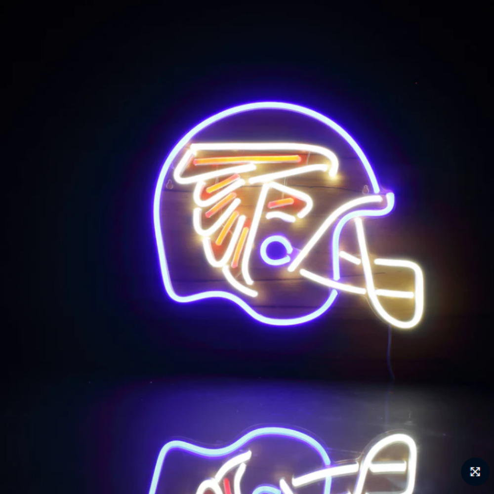 Illuminate Your Passion American football helmet neon sign Super fans symbol Led logo light chain necklace Chains for fans