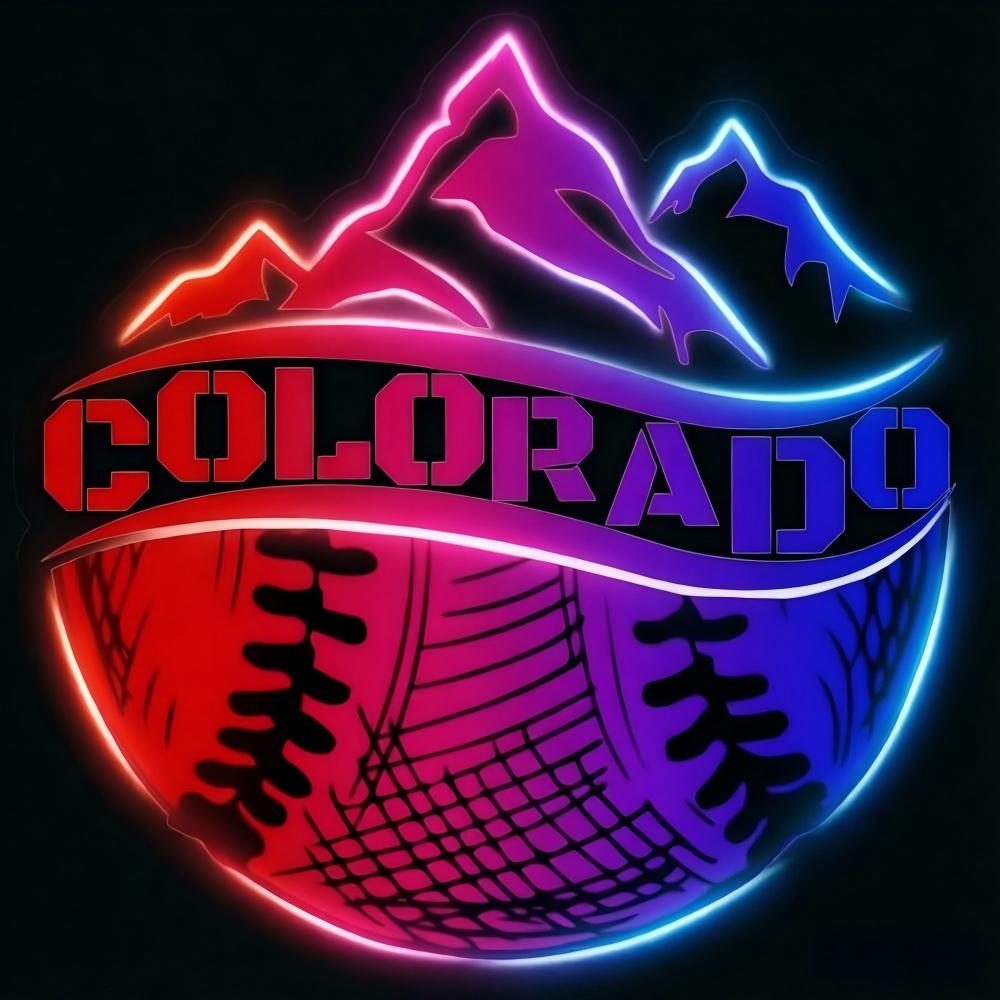 MLB Sporting neon sign MLB Colorado Rockies lighting up sign Chains for fans