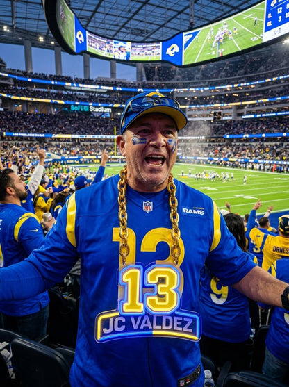Los Angeles Rams 3D LED Neon Sign Chain Gold Pendant for NFL Fans Sports Bar Decor Chains for fans