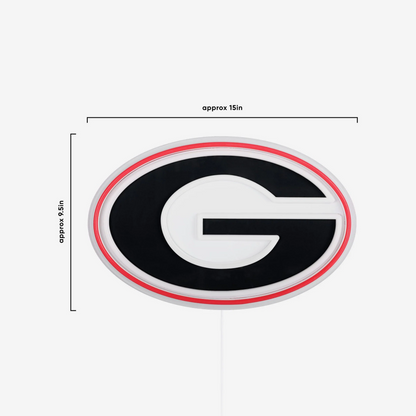 College Group Georgia Bulldogs LED Neon Light Up Team sign light Chains for fans