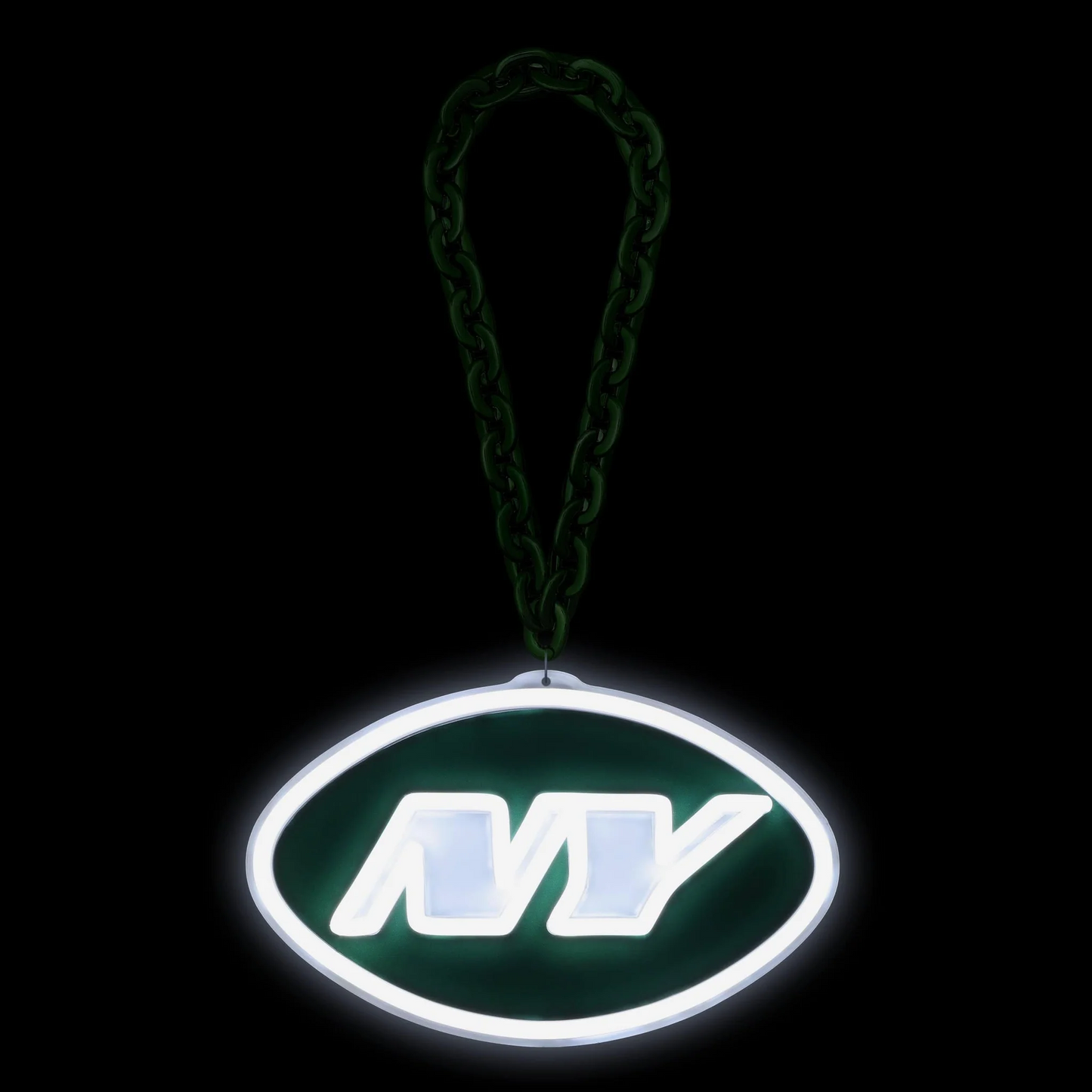 Super fan symbol American football New York Jets Neon Light Up Big Logo Chain Chains for fans