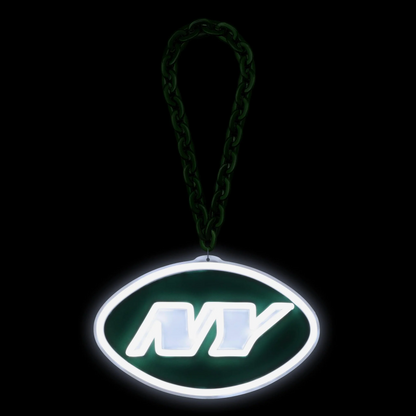 Super fan symbol American football New York Jets Neon Light Up Big Logo Chain Chains for fans