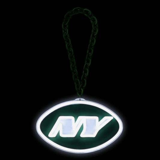 Super fan symbol American football New York Jets Neon Light Up Big Logo Chain Chains for fans