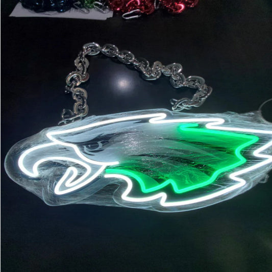 Illuminate Your Passion American football Philadelphia eagles Neon lighting up big logo chain for your team Chains for fans