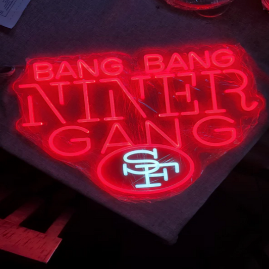 Illuminate Your Passion American football 49ers Neon lighting up big logo chain for your team Chains for fans