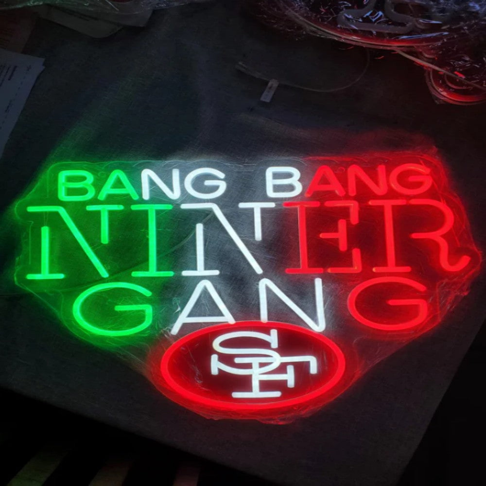 Illuminate Your Passion American football 49ers Neon lighting up big logo chain for your team Chains for fans