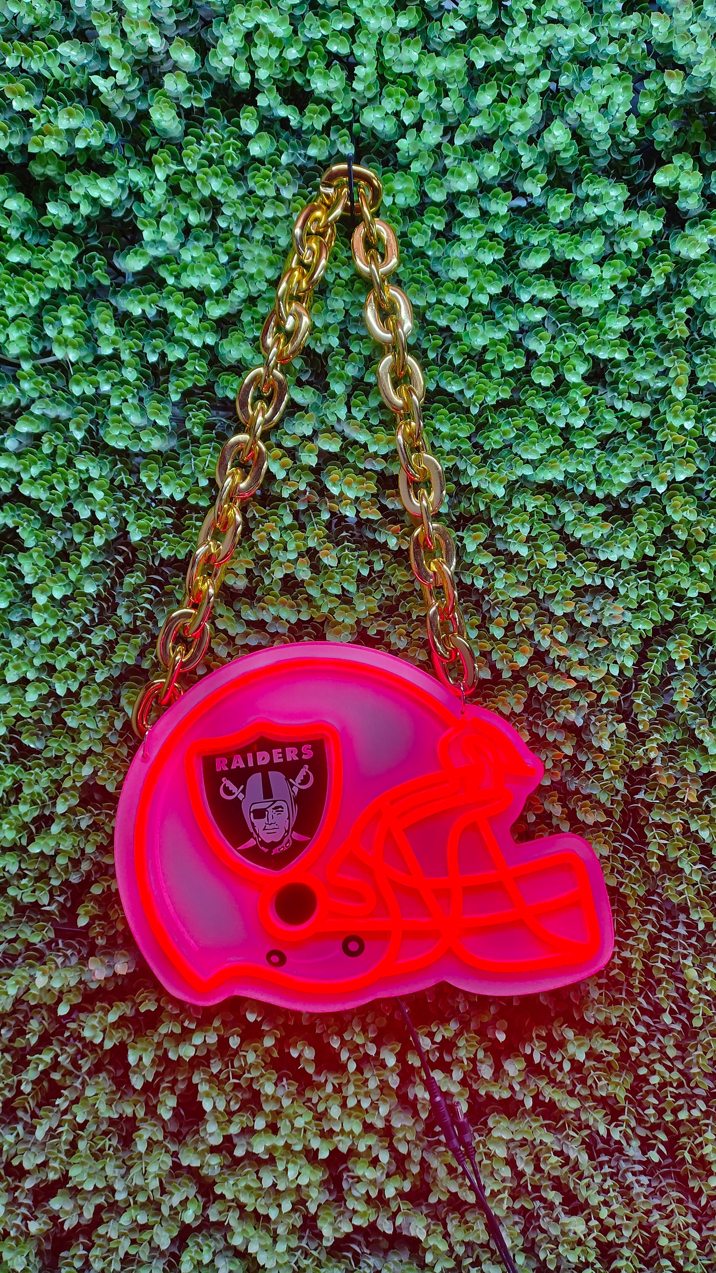 New types NFL lighting helmet neon sign chains