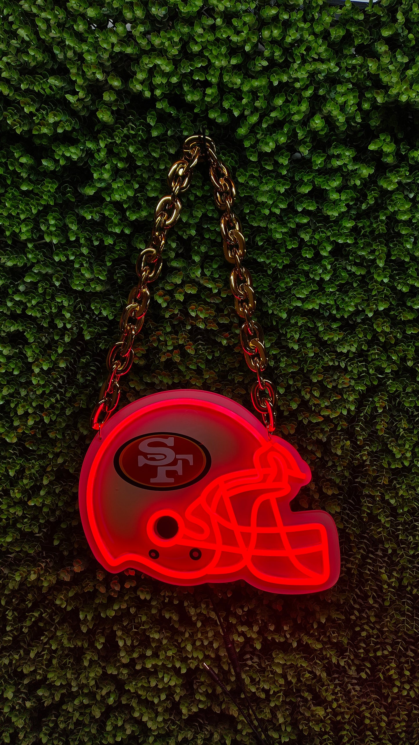 New types NFL lighting helmet neon sign chains