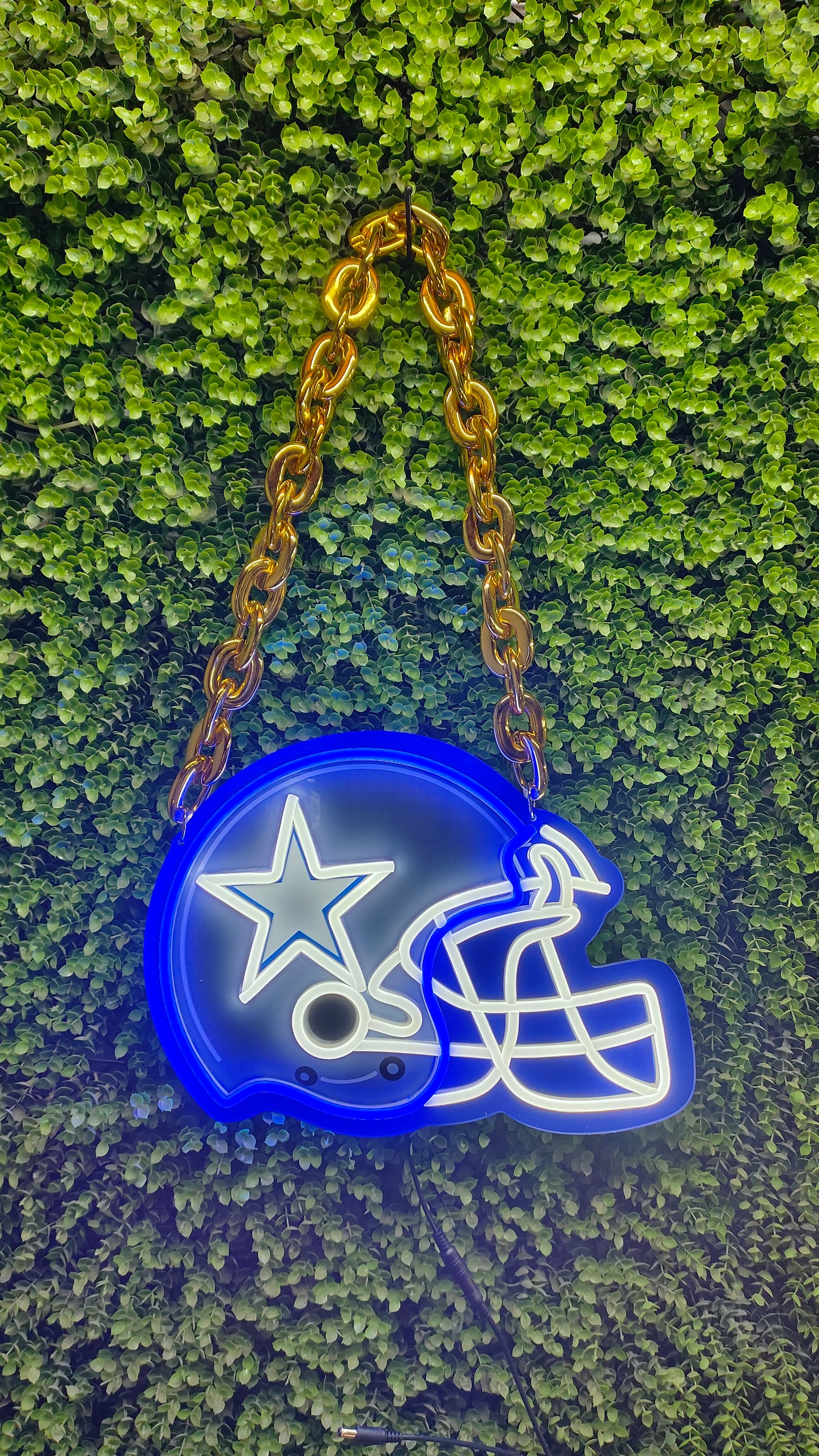 New types NFL lighting helmet neon sign chains