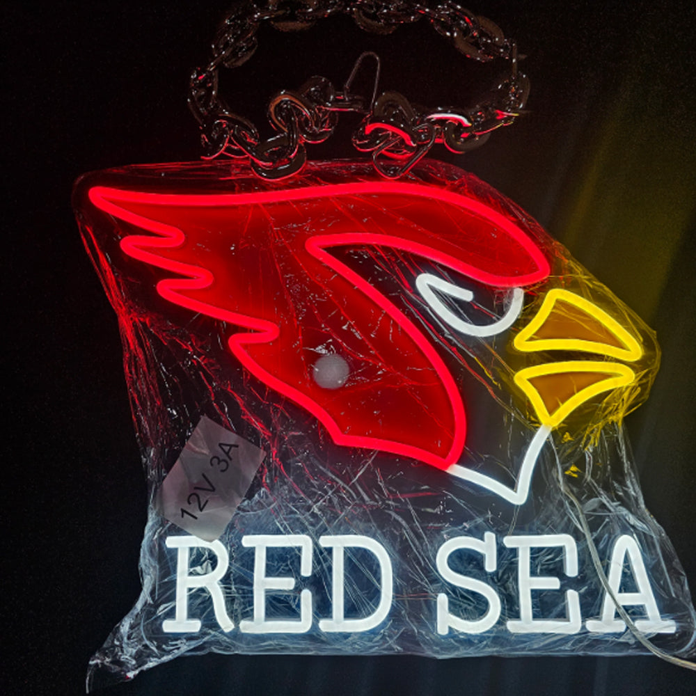 Show off your team work Arizona Cardinals led big logo sign lighting up sign for new season including necklace and shipping Chains for fans