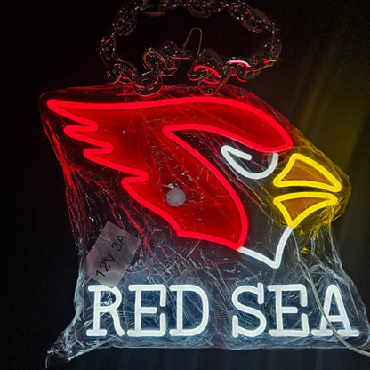 Show off your team work Arizona Cardinals led big logo sign lighting up sign for new season including necklace and shipping Chains for fans