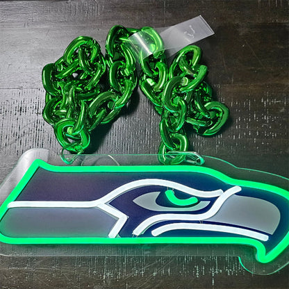 New type American football super fans big logo light up sign for your team spirit Chains for fans