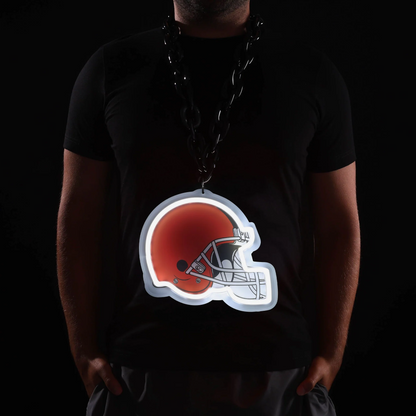 American football UV printed led neon sign team logo lighting up sign for shopping your team Chains for fans