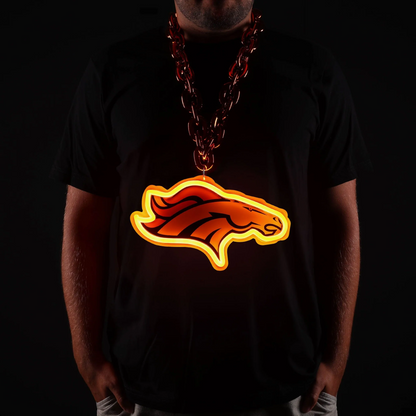 American football UV printed led neon sign team logo lighting up sign for shopping your team Chains for fans