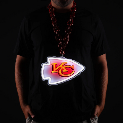 American football UV printed led neon sign team logo lighting up sign for shopping your team Chains for fans