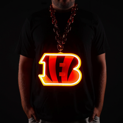 American football UV printed led neon sign team logo lighting up sign for shopping your team Chains for fans