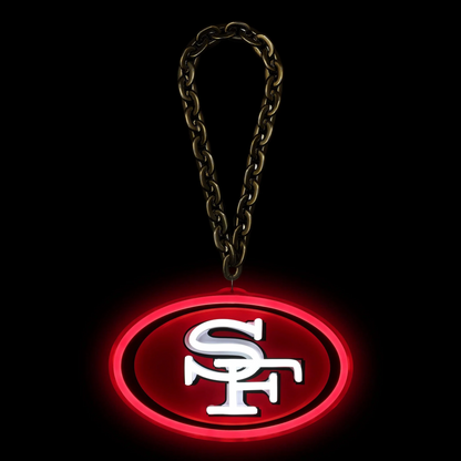 Illuminate Your Passion American football San Francisco 49ers Neon Light Up Big Logo Chain Chains for fans