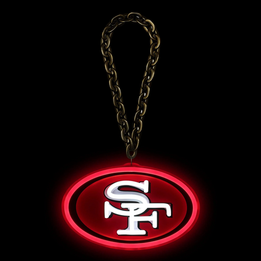 Illuminate Your Passion American football San Francisco 49ers Neon Light Up Big Logo Chain Chains for fans