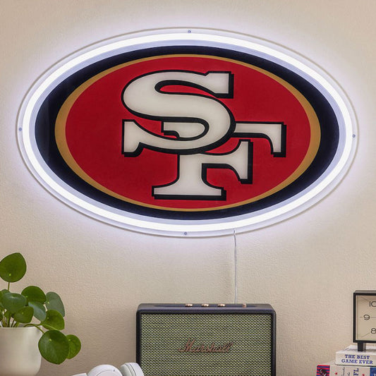 Chains for fans New types UV printed Neon big logo sign led necklace for your team spirit Chains for fans