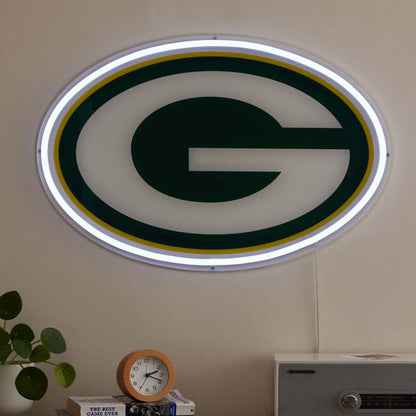 Chains for fans New types UV printed Neon big logo sign led necklace for your team spirit Chains for fans