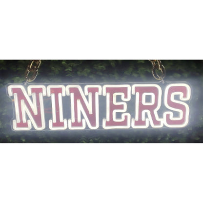 Chains for fans San Francisco 49ers neon big logo lighting up sign necklace for your spirit Chains for fans