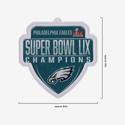 Super fan symbol American football Philadelphia Eagles Super Bowl LIX Champions Neon Light Up Big Logo Chain Chains for fans