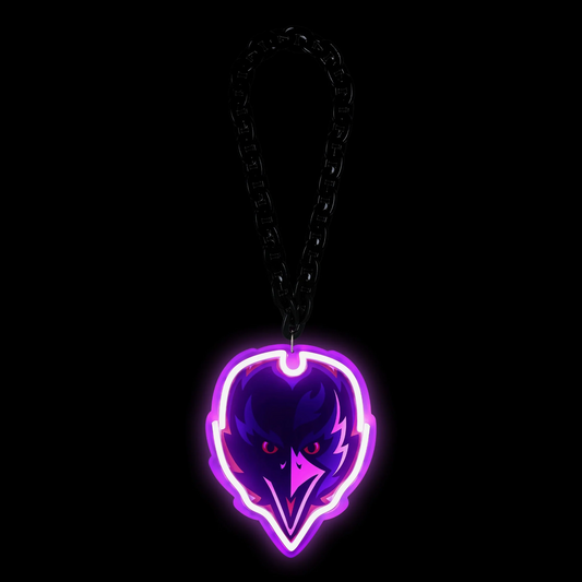 Super fan symbol American football Baltimore Ravens Neon Light Up Big Logo Chain Chains for fans