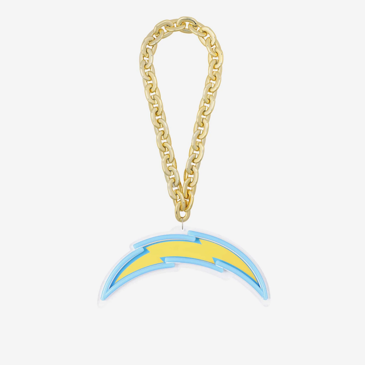 Super fan symbol American football Los Angeles Chargers Neon Light Up Big Logo Chain Chains for fans