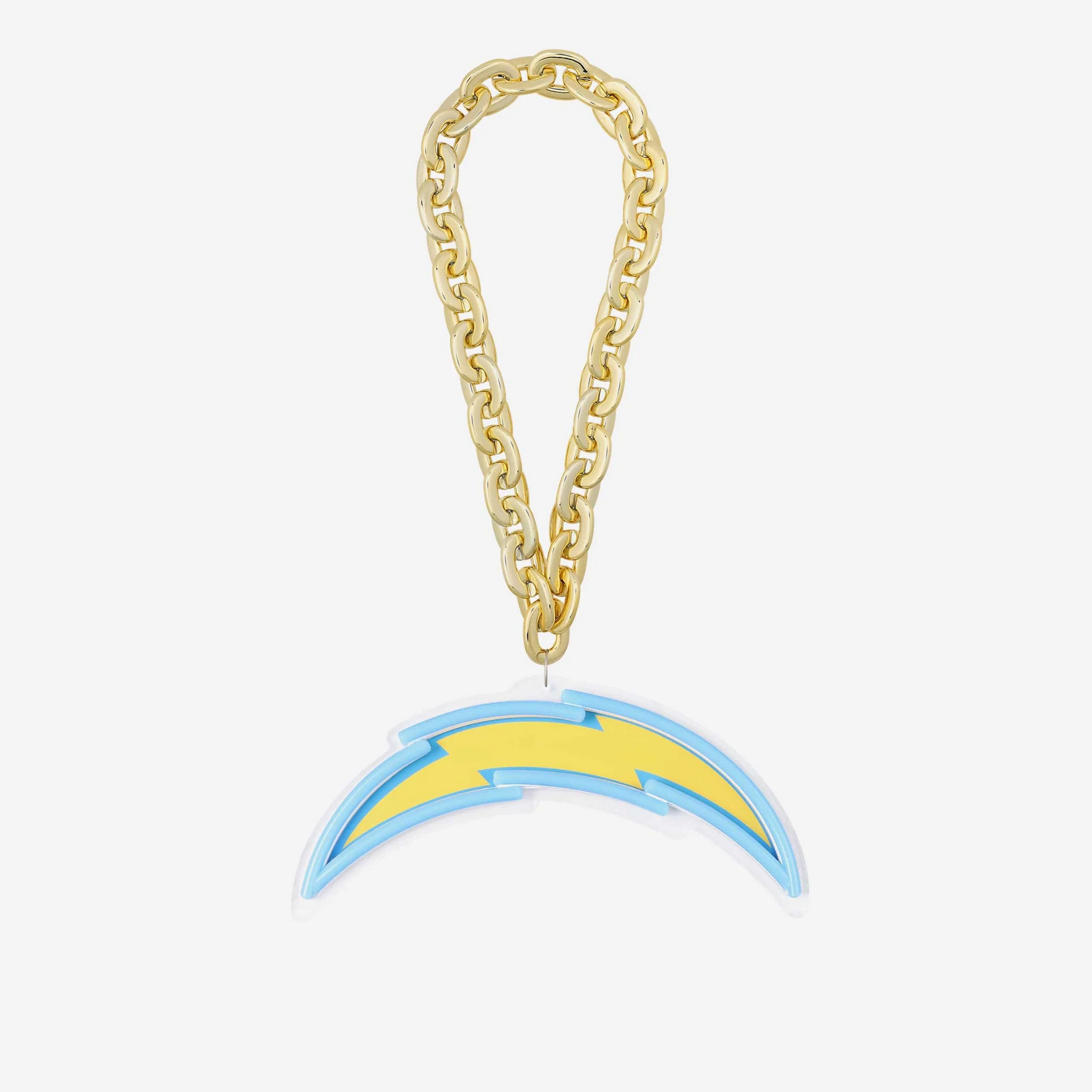 Super fan symbol American football Los Angeles Chargers Neon Light Up Big Logo Chain Chains for fans