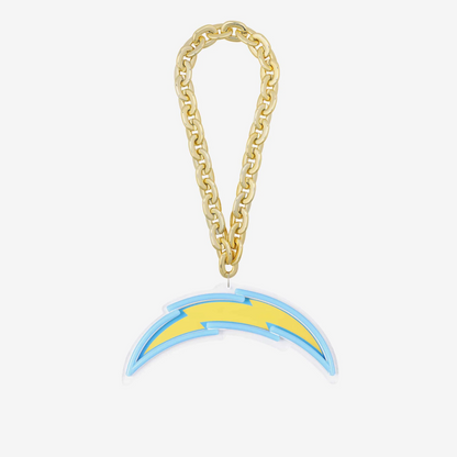 Super fan symbol American football Los Angeles Chargers Neon Light Up Big Logo Chain Chains for fans