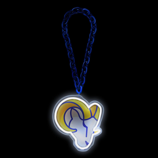 Super fan symbol American football Los Angeles Rams Neon Light Up Big Logo Chain Chains for fans