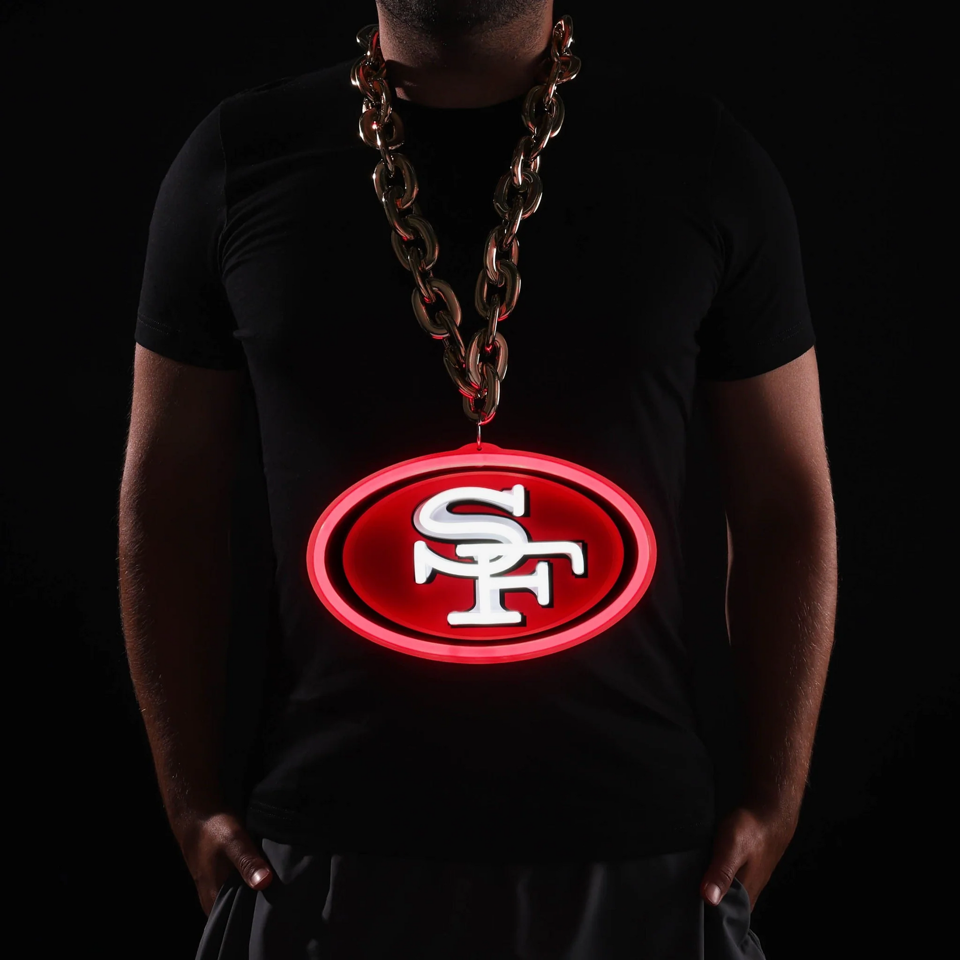 Illuminate Your Passion American football San Francisco 49ers Neon Light Up Big Logo Chain Chains for fans