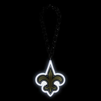 Illuminate Your Passion American football New Orleans Saints Neon Light Up Big Logo Chain Chains for fans