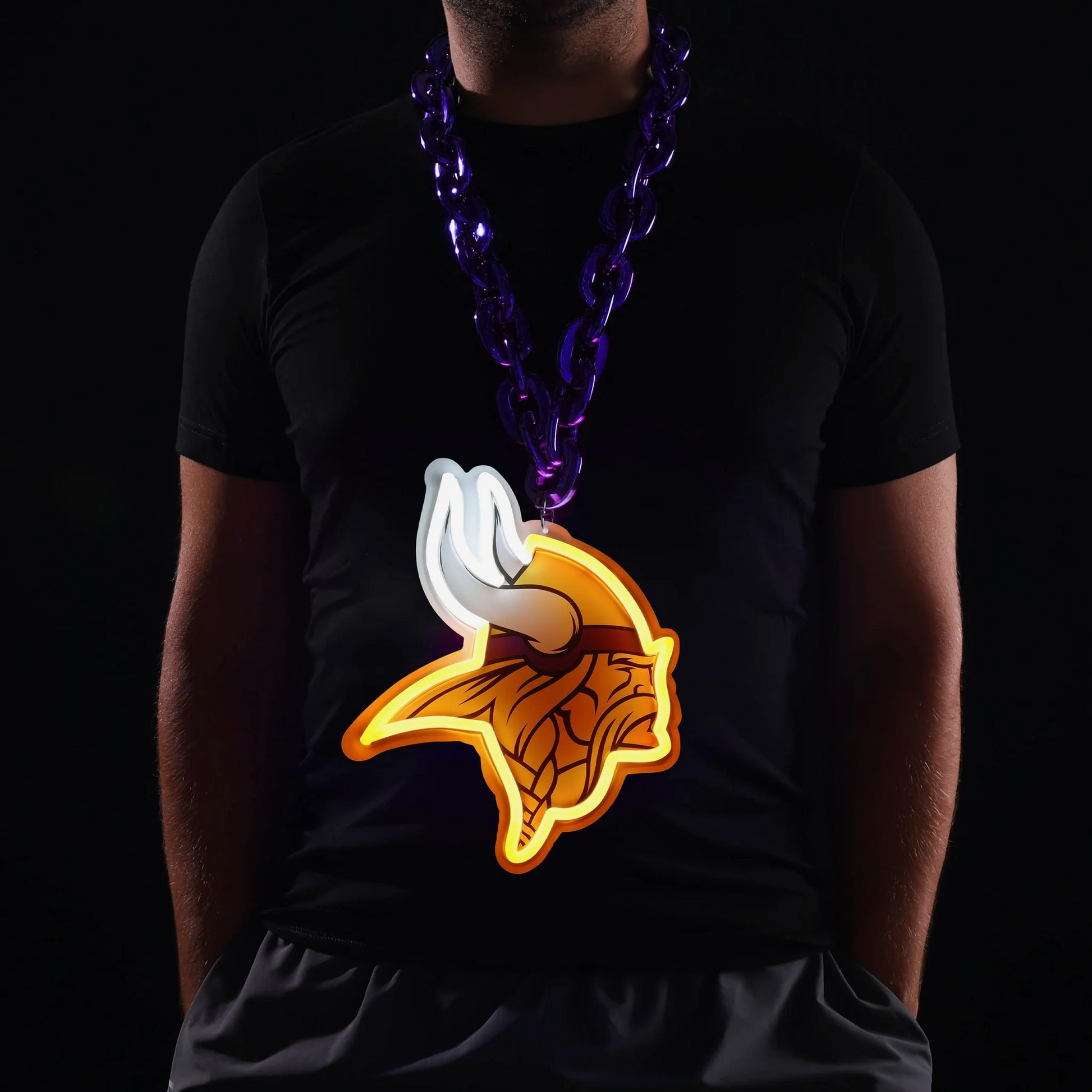 Illuminate Your Passion American football Minnesota Vikings Neon Light Up Big Logo Chain Chains for fans