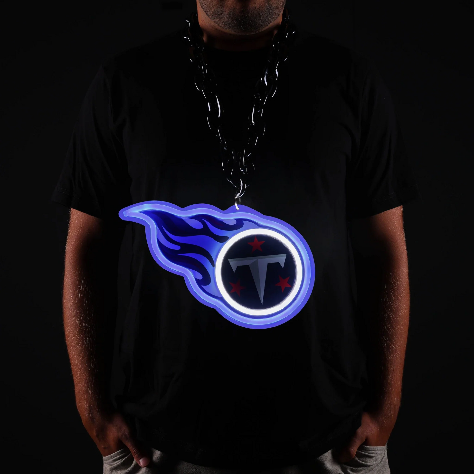 Illuminate Your Passion American football Tennessee Titans Neon Light Up Big Logo Chain Chains for fans