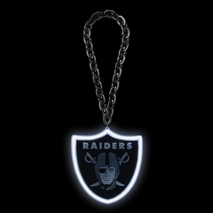 Illuminate Your Passion American football Las Vegas Raiders Neon Light Up Big Logo Chain Chains for fans