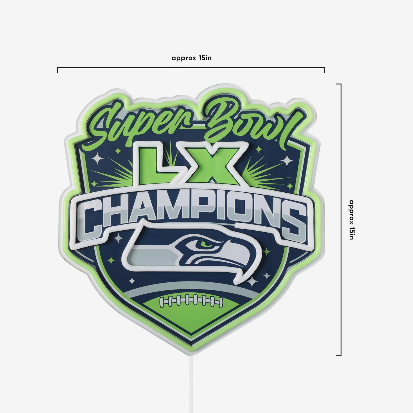 NFL Seattle Seahawks Super Bowl LX Champions neon sign Chains for fans