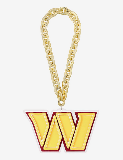 Illuminate Your Passion American football Washington Commanders Neon light up big logo chain Chains for fans