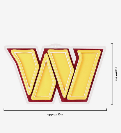 Illuminate Your Passion American football Washington Commanders Neon light up big logo chain Chains for fans
